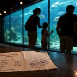 Aquarium périgord noir au Bugue : famille près de l’entrée vitrée