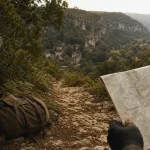 GR perigord noir : carte topo sur sentier