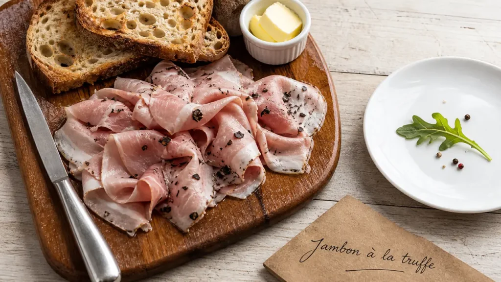 Jambon truffé : truffe noire, format sous vide et usages gourmands