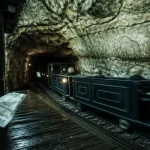 Rouffignac perigord noir : entrée de la grotte aux mammouths et petit train sombre