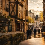 Visiter Bergerac : quais de la Dordogne et ruelle ancienne