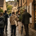 Circuits privés à dordogne périgord : ruelle de Sarlat avec guide local