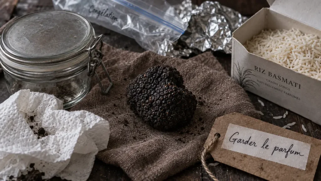 Conservation truffe : cavée ou nettoyée, truffe noire fraîche