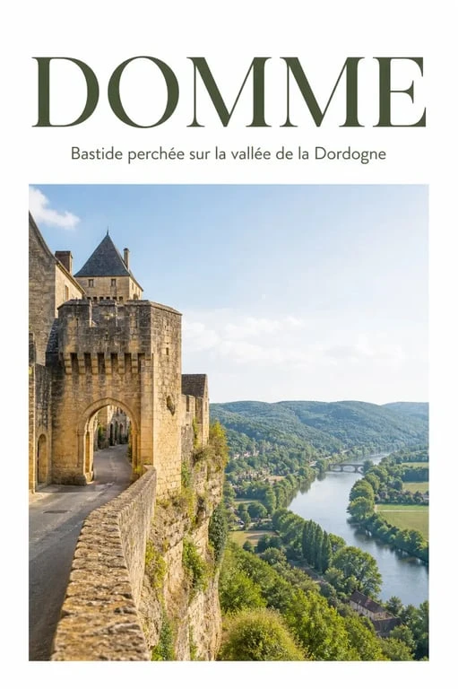 Bastides dordogne périgord : Domme et son panorama sur la vallée de la Dordogne
