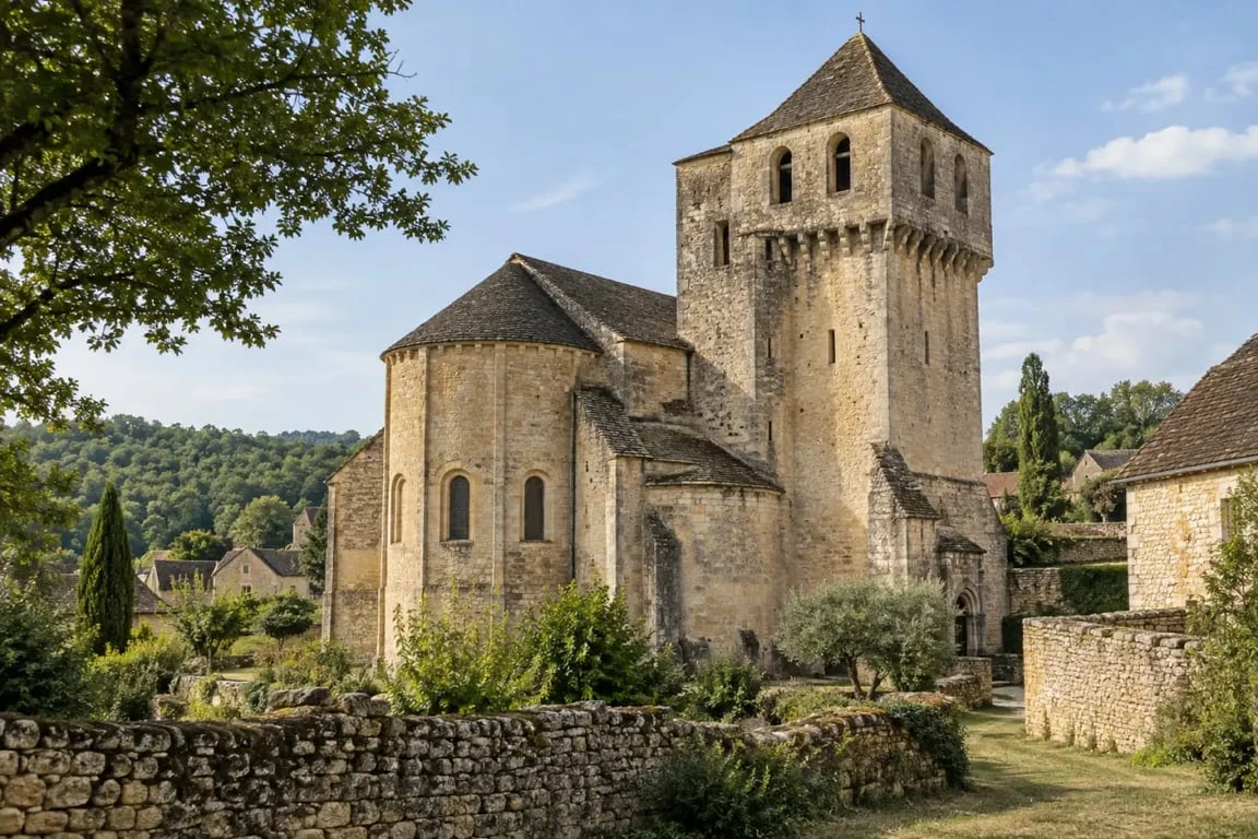 Église fortifiée Saint-Pierre-ès-Liens à Marquay Dordogne