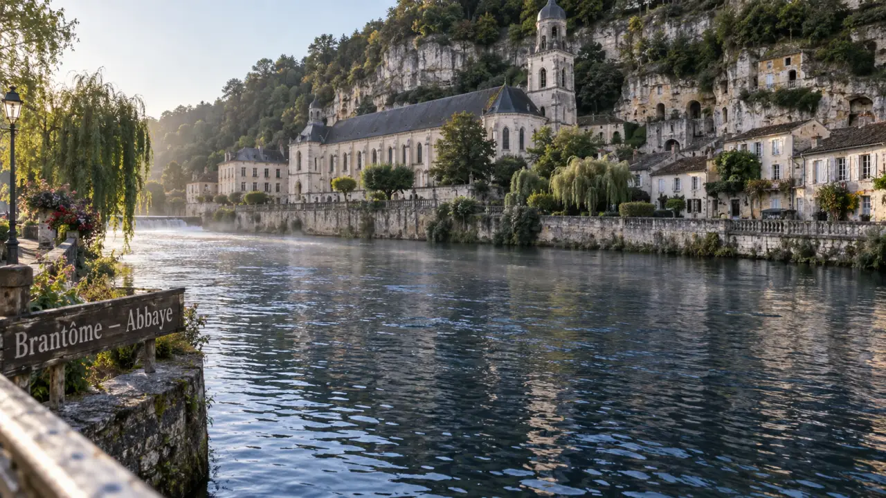 Que visiter à Brantôme en Périgord : l’abbaye Saint-Pierre sur la Dronne