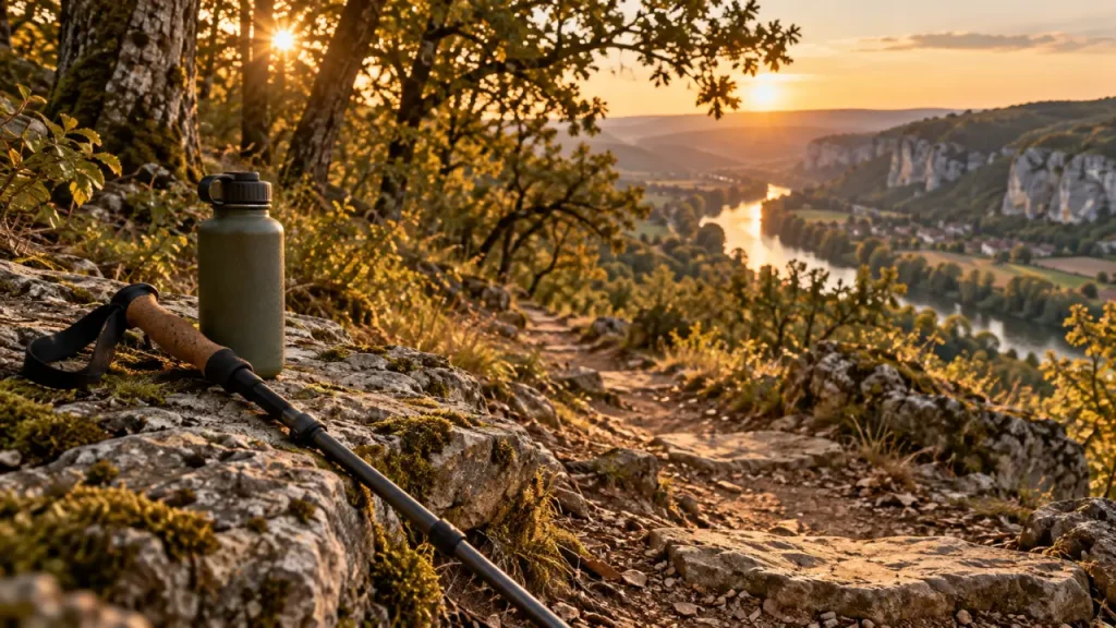 Randonnée pédestre perigord noir : sentier, falaises et Dordogne