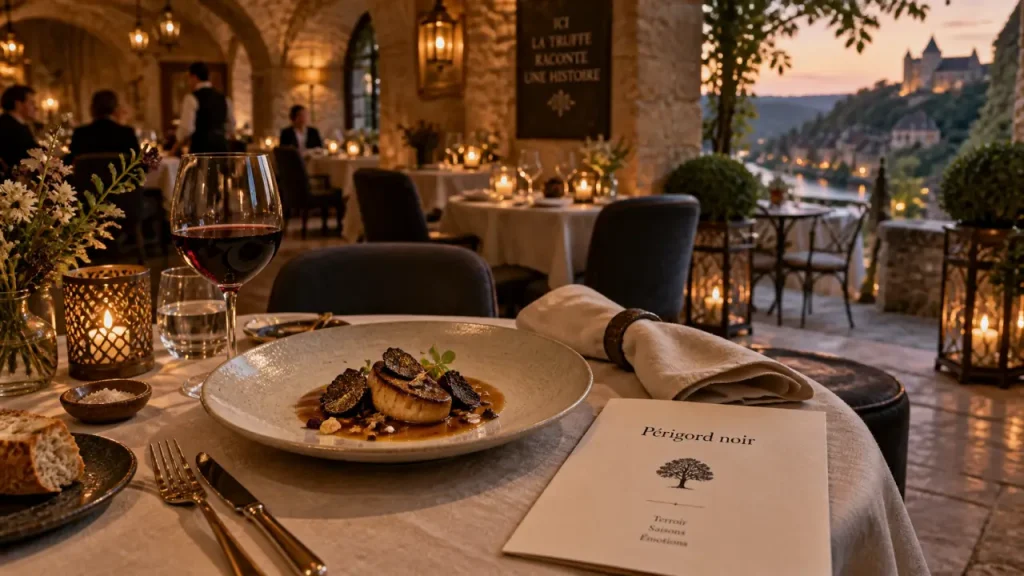 Restaurant gastronomique en Périgord noir : truffe, noix et réservations sans mauvaise surprise