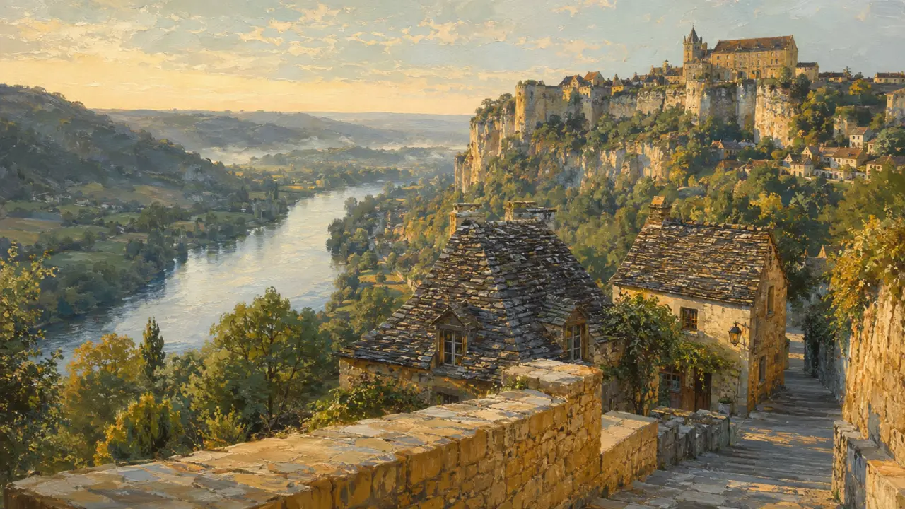 Villages perigord noir : belvédère sur la vallée de la Dordogne