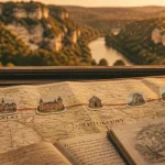 Visiter Dordogne Périgord : carte routière, villages et grottes réalistes