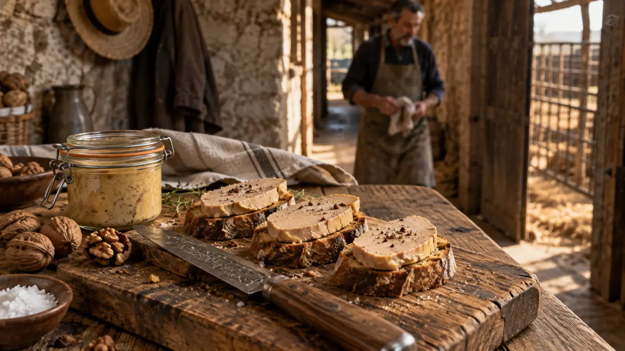 Degustation foie gras dordogne : tranches de foie gras mi-cuit en ferme