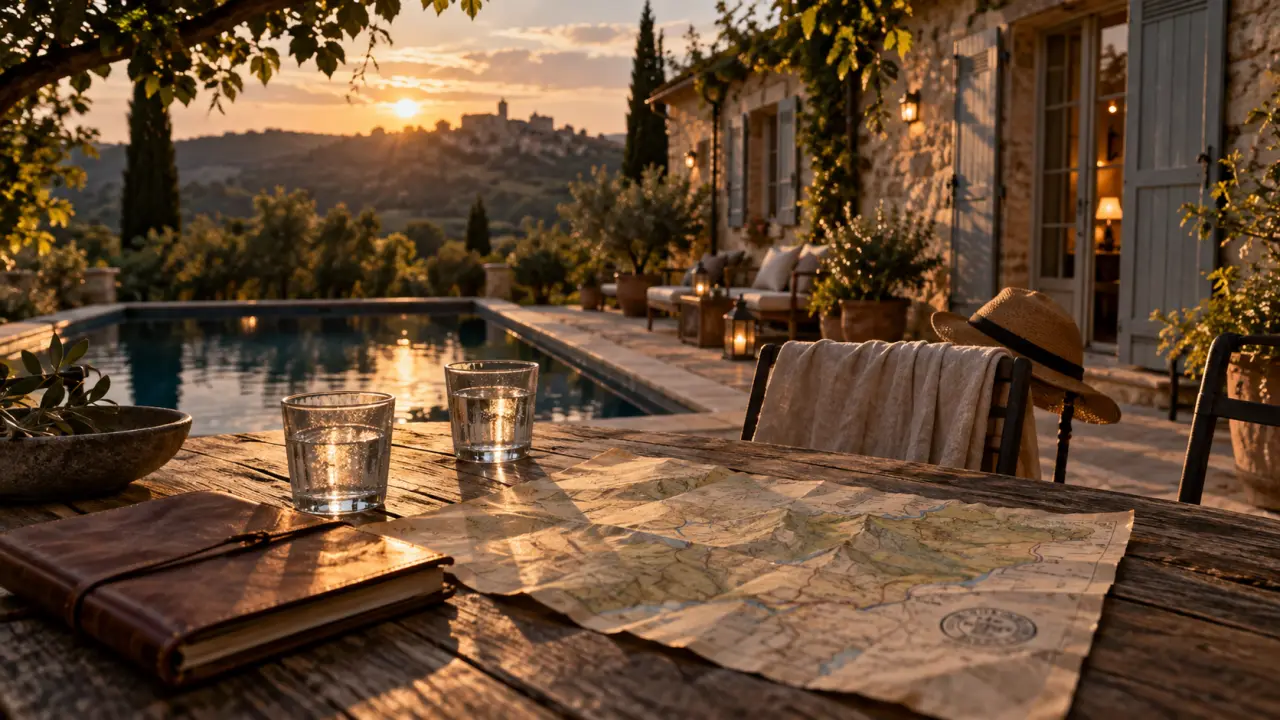 Maison a louer perigord noir : terrasse et piscine en pierre