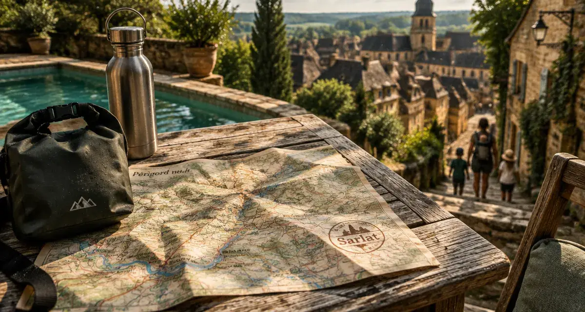 perigord noir en famille, carte vers Sarlat pour enfants